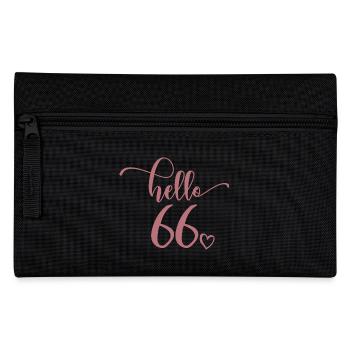 Hello 66 - Cute 66th Birthday Gift For Women - Pencil Case - black - Front
