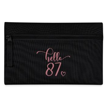 Hallo 87. - Süßes Geschenk zum 87. Geburtstag für Frauen - Federtasche - Schwarz - Vorne