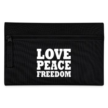 Love peace freedom - Federtasche - Schwarz - Vorne