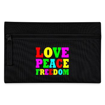 Love peace freedom - Trousse - noir - Devant