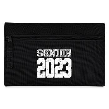 Senior 2023 Distressed Graduated Graduation Gift - Pencil Case - black - Front