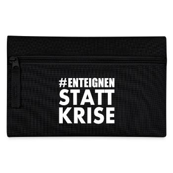 Enteignen statt krise - Federtasche - Schwarz - Vorne