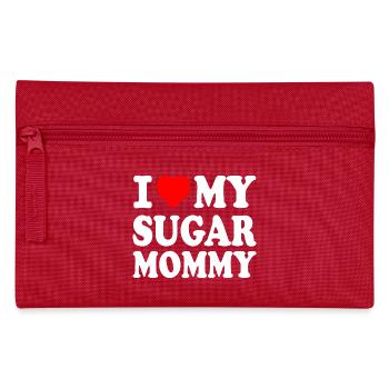 I love my Sugar mommy - Pencil Case - red - Front
