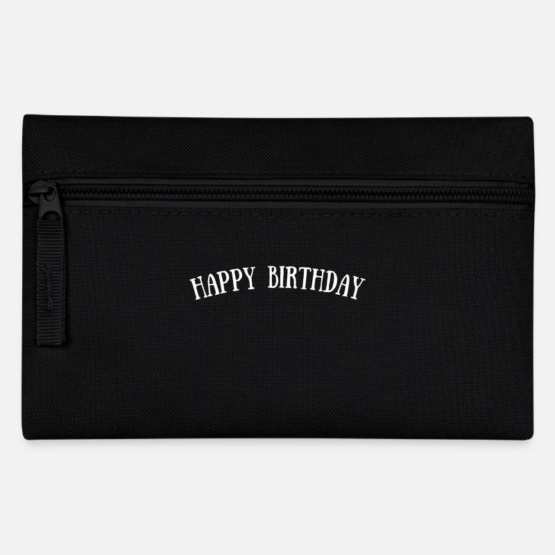 Happy Birthday - Federtasche - Schwarz