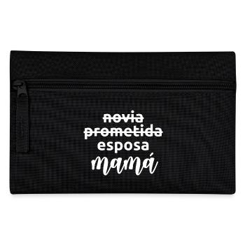 Esposa Mama Married Women Funny Pregnancy Gift - Pencil Case - black - Front