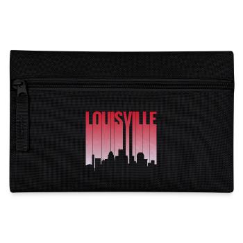 Louisville Skyline Gradient Silhouette - Pencil Case - black - Front