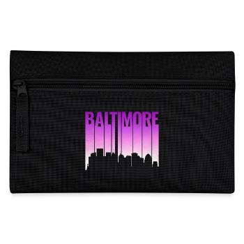 Baltimore Skyline Gradient - Federtasche - Schwarz - Vorne