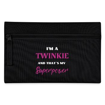Je suis un TWINKIE et c’est mon superpouvoir, la fête des mères - Trousse - noir - Devant