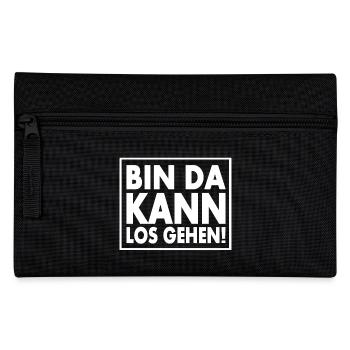 BIN DA KANN LOSGEHEN - Federtasche - Schwarz - Vorne