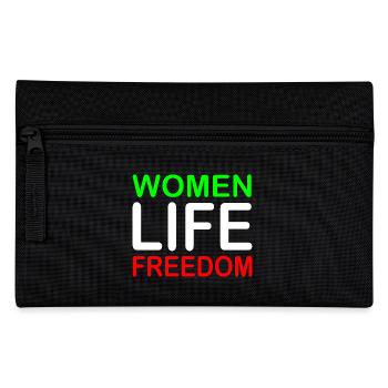 Women life freedom - Federtasche - Schwarz - Vorne