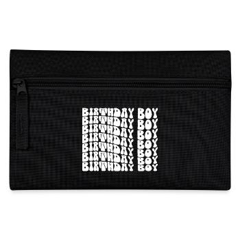 Anniversaire Garçon Groovy Rétro Vintage Anniversaire - Trousse - noir - Devant