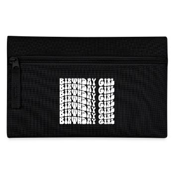 Anniversaire Fille Groovy Rétro Vintage Anniversaire - Trousse - noir - Devant