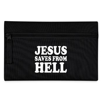 Jesus saves from hell - Pencil Case - black - Front
