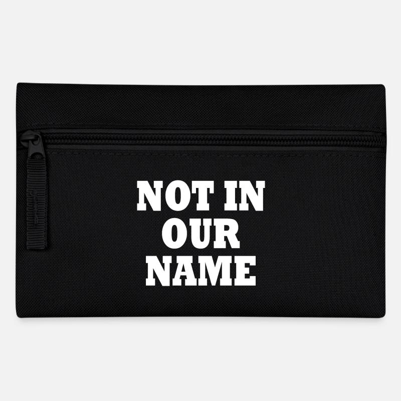 Not in our name - Federtasche - Schwarz