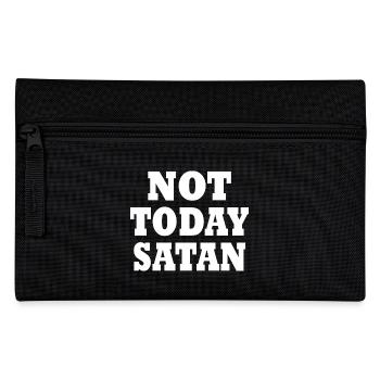 Not today satan - Federtasche - Schwarz - Vorne