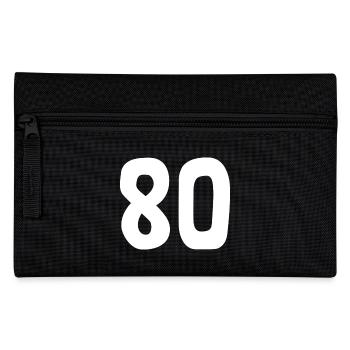 80. 80 YEARS. 80th ANNIVERSARY. 80TH BIRTHDAY. - Pencil Case - black - Front