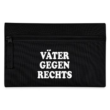 Väter gegen rechts - Federtasche - Schwarz - Vorne