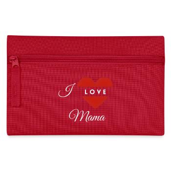 Heart Shape with Love Message for Mom - Pencil Case - red - Front