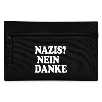 Nazis nein danke - Federtasche - Schwarz - Vorne