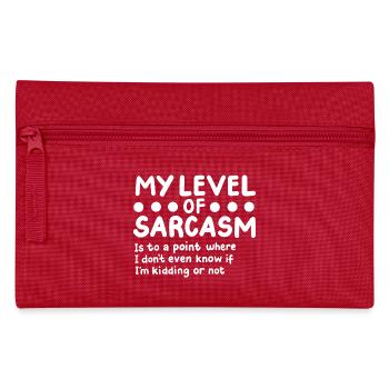 Sarkasmus Sarkastisch - Federtasche - Rot - Vorne