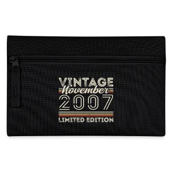 Vintage November 2007 Birthday November 2007 - Pencil Case - black - Front