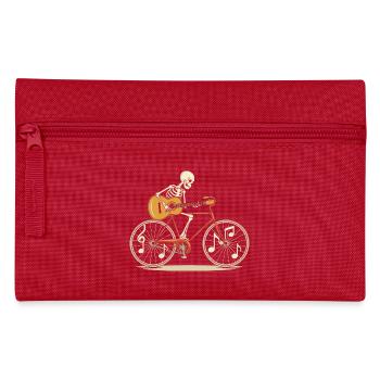 Skelett Fahrrad Gitarre Jam Halloween - Federtasche - Rot - Vorne