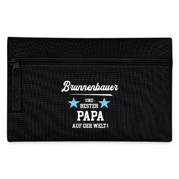 Brunnenbauer Bester Papa Vatertag Geburtstag - Federtasche - Schwarz - Vorne