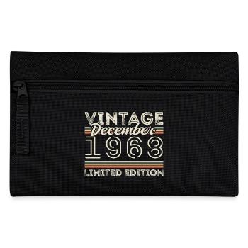 Vintage December 1968 - 57th Anniversary December - Pencil Case - black - Front