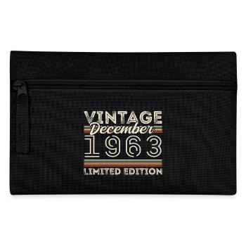 Vintage Décembre 1963 - 62e Anniversaire Décember - Trousse - noir - Devant