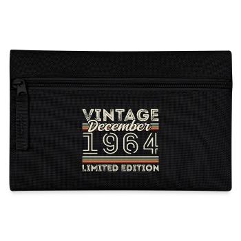 Vintage December 1964 - 61st Anniversary December - Pencil Case - black - Front