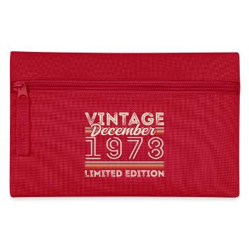 Vintage December 1978 - 47th Anniversary December - Pencil Case - red - Front