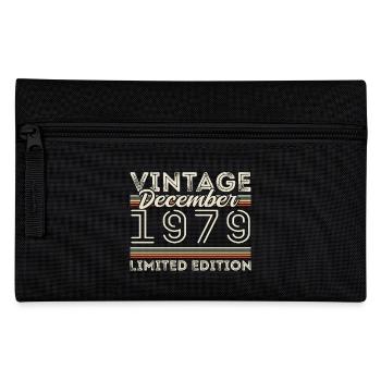 Vintage December 1979 - 46th Anniversary December - Pencil Case - black - Front