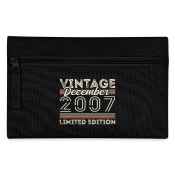 Vintage December 2007 - 18th Anniversary December - Pencil Case - black - Front