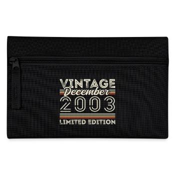 Vintage December 2003 - 22nd Anniversary December - Pencil Case - black - Front