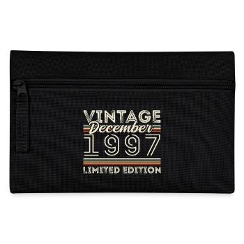 Vintage December 1997 - 28th Anniversary December - Pencil Case - black - Front