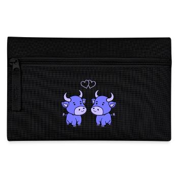 vache bébé amour - Trousse - noir - Devant