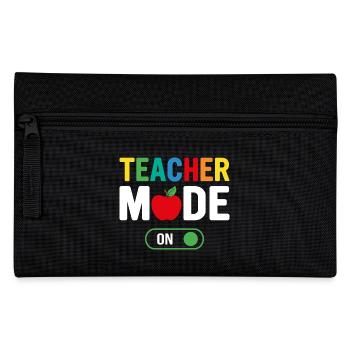 Teacher Mode On School Funny Students Best Teacher - Pencil Case - black - Front