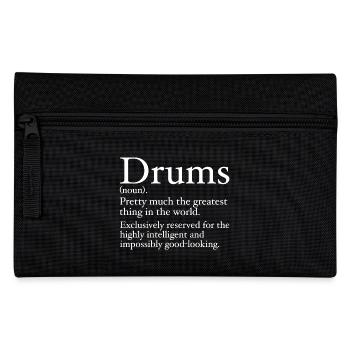 Funny Drummer Definition - Pencil Case - black - Front