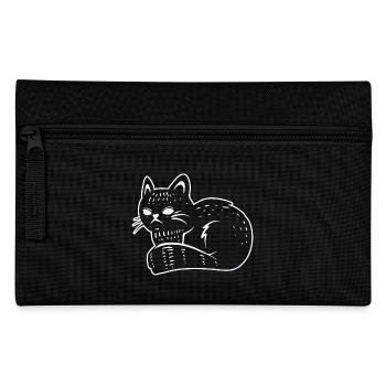 Crabby cat outline - Federtasche - Schwarz - Vorne