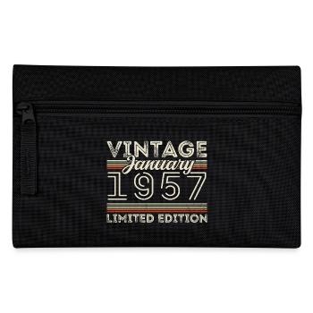Januar 1957 Jahrgang 1957 - Geburtstag Januar 1957 - Federtasche - Schwarz - Vorne