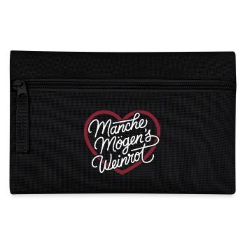 Manche mögens weinrot - Federtasche - Schwarz - Vorne