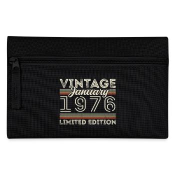 January 1976 Born in 1976 - Birthday January 1976 - Pencil Case - black - Front