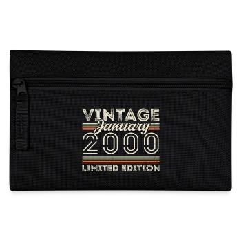 Januar 2000 Jahrgang 2000 - Geburtstag Januar 2000 - Federtasche - Schwarz - Vorne