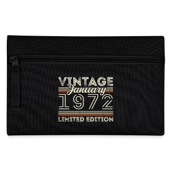 Januar 1972 Jahrgang 1972 - Geburtstag Januar 1972 - Federtasche - Schwarz - Vorne