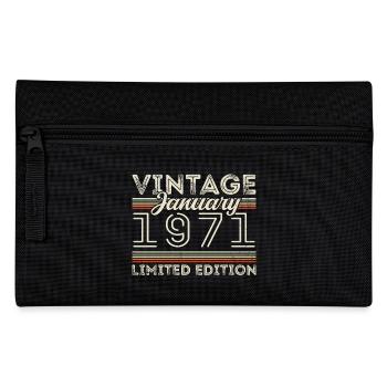 January 1971 Born in 1971 - Birthday January 1971 - Pencil Case - black - Front