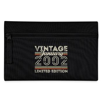 Janvier 2002 Millésime 2002 - Anniversaire Janvier 2002 - Trousse - noir - Devant