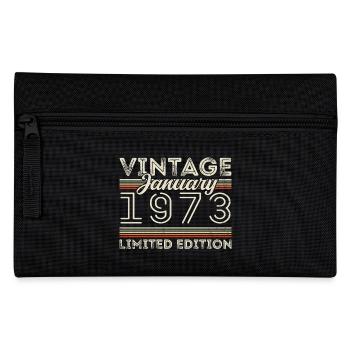 Janvier 1973 Né en 1973 - Anniversaire Janvier 1973 - Trousse - noir - Devant