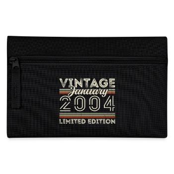 January 2004 Vintage 2004 - Birthday January 2004 - Pencil Case - black - Front
