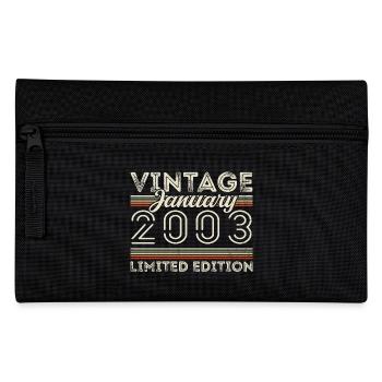 Januar 2003 Jahrgang 2003 - Geburtstag Januar 2003 - Federtasche - Schwarz - Vorne