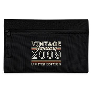 January 2009 Vintage 2009 - Birthday January 2009 - Pencil Case - black - Front